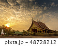 Thai temples at Sun rise, Phu Phrao Temple 48728212