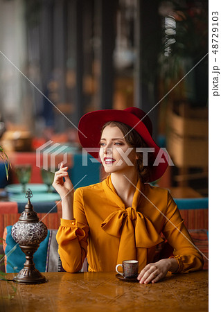 portrait of sensual young girl 48729103