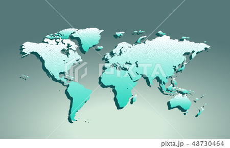 Map icon for application on grey background. Dotted stippled effect. 48730464