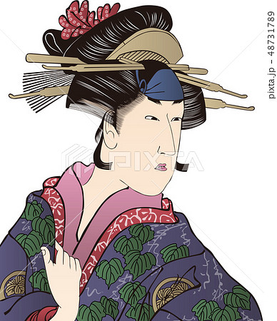 浮世絵 女性 その18のイラスト素材 [48731789] - PIXTA