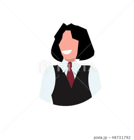 professional woman waitress in uniform face avatar restaurant staff professional occupation concept 48731792