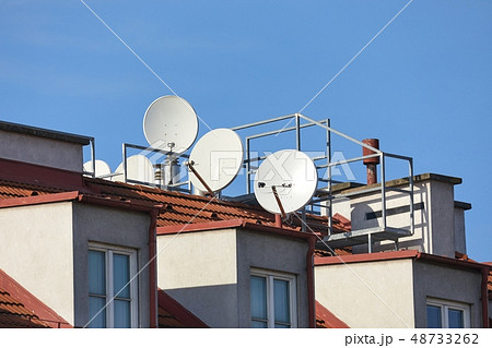 Rooftop Parabola Satellite Receivers Rooftop Parabola Satellite Receivers 48733262