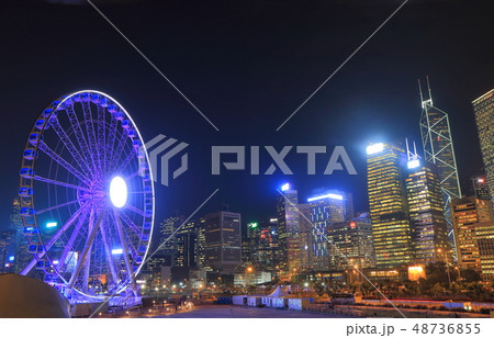 香港の夜景と香港摩天輪 香港の夜景と香港摩天輪 48736855