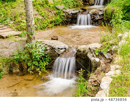 Waterfalls in summertime 48736856