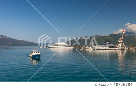 Embankment of Tivat city in  Montenegro 48736884