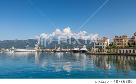 Embankment of Tivat city in  Montenegro 48736886