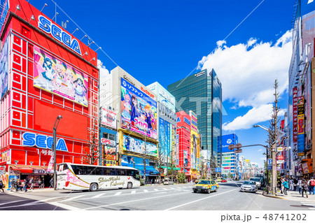 東京　秋葉原　電気街の風景 48741202