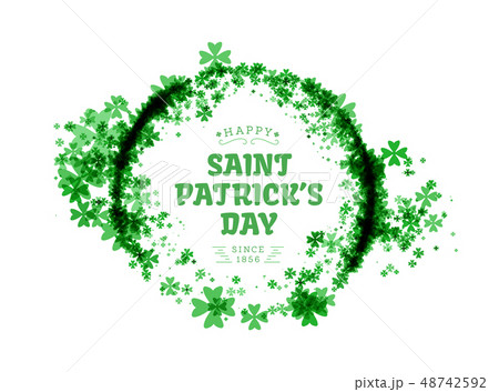 St Patricks day. Vector background vector illustration with clover leaves St Patricks day. Vector background vector illustration with clover leaves 48742592