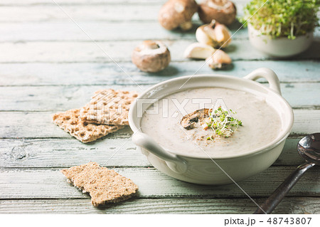Mushroom cream soup Mushroom cream soup 48743807
