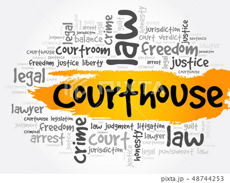 Courthouse word cloud collage 48744253