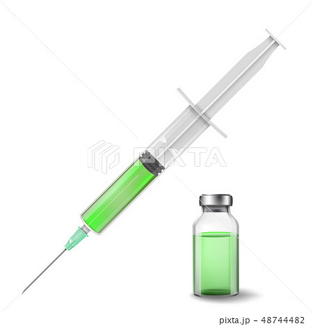 Vector Plastic Medical Syringe 48744482
