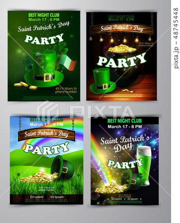 Vector St. Patrick s Day poster design template 48745448