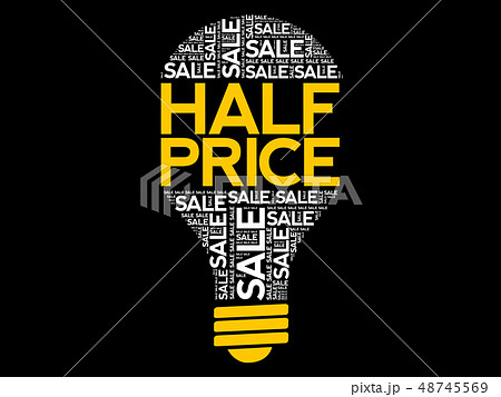 HALF PRICE SALE bulb word cloud HALF PRICE SALE bulb word cloud 48745569