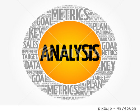 Analysis circle word cloud, business concept 48745658