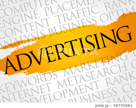 ADVERTISING word cloud, creative background 48745661