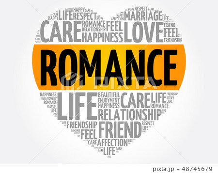 Romance word cloud collage 48745679