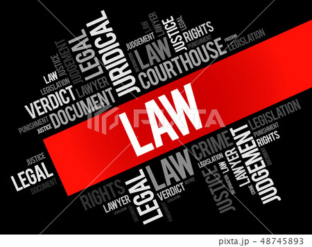 Law word cloud collage 48745893