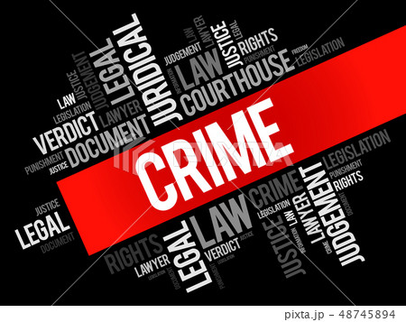 Crime word cloud collage Crime word cloud collage 48745894
