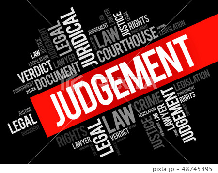 Judgement word cloud collage Judgement word cloud collage 48745895