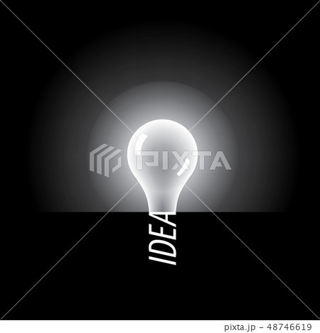 Logo of light bulb with concept ideas. Vector illustration 48746619