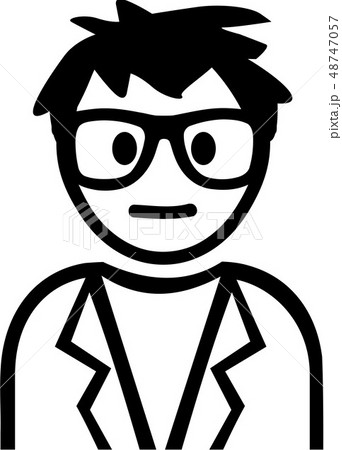Man with glasses - nerd cartoon 48747057