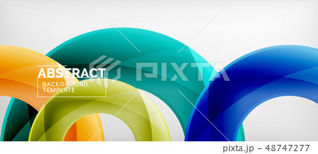 Flying circles geometric abstract background Flying circles geometric abstract background 48747277