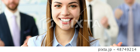 Smiling beauty businesswoman office portrait Smiling beauty businesswoman office portrait 48749214