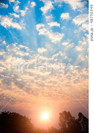 Sunrise and cloud in sky for background Sunrise and cloud in sky for background 48750349