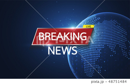Breaking news live on world map connection 48751484