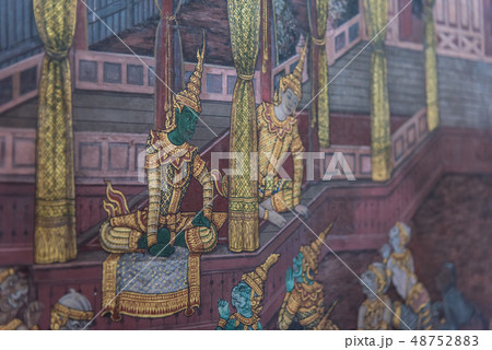Art painting on the wall about ramayana story 48752883