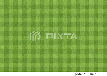シームレスな薄緑のチェック柄の芝生のパターン 48753808