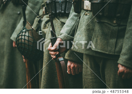 Close up of german military ammunition of a German soldier 48755348