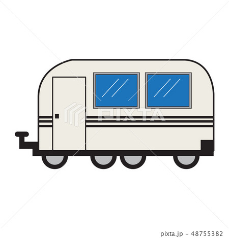 Isolated camping truck cartoon Isolated camping truck cartoon 48755382