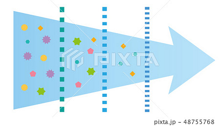 フィルター 汚れがろ過されているのイラスト素材 48755768 Pixta