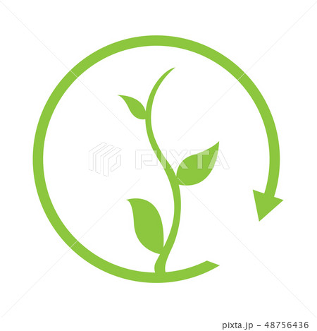 Plant in a circular arrow Plant in a circular arrow 48756436