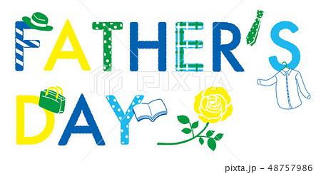 ファザーズデイ　父の日イメージ　イラスト 48757986