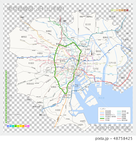 東京の路線図 Jr 山手線 のイラスト素材