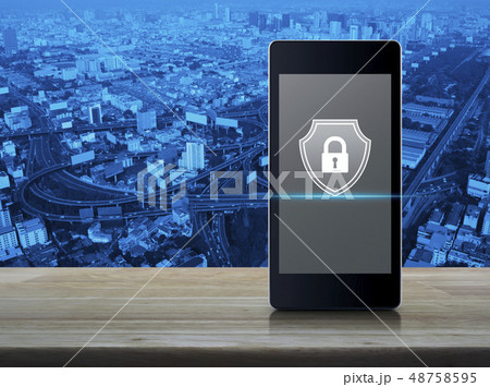 Business security insurance online concept 48758595