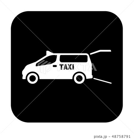 ユニバーサルデザインタクシーのイラスト素材