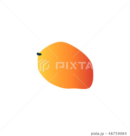 Vector mango exotic tropical fruit flat icon Vector mango exotic tropical fruit flat icon 48759064