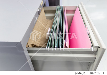 The files document in a file cabinet  48759281