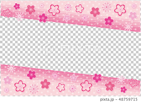 Polka dot fabric frame postcard background cherry Polka dot fabric frame postcard background cherry 48759715