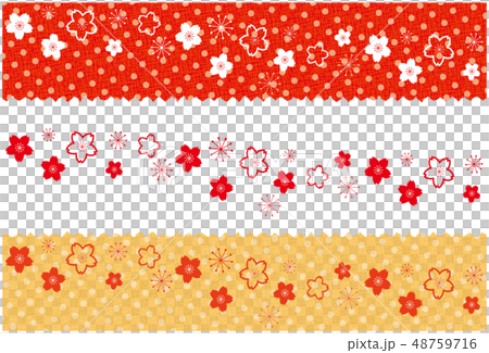 Polka dot fabric frame postcard background cherry Polka dot fabric frame postcard background cherry 48759716