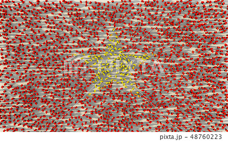 Large group of people forming Vietnam national 48760223