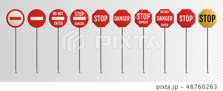 Traffic signs. Blank warning, danger 48760263