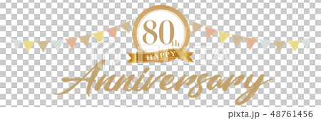 80th anniversary anniversary deco 48761456