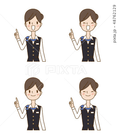青いスカーフの女性　ポイント 48762129
