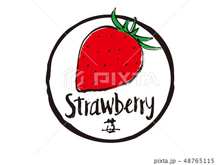 strawberry 苺 筆文字 strawberry 苺 筆文字 48765115