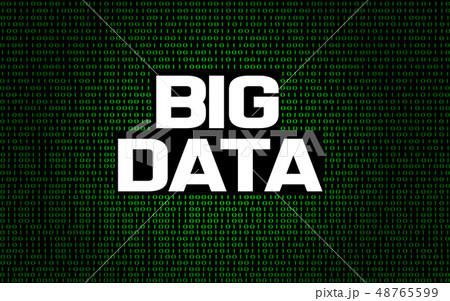 Big data on binary code background 48765599