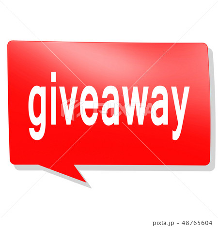 Giveaway word on red speech bubble 48765604